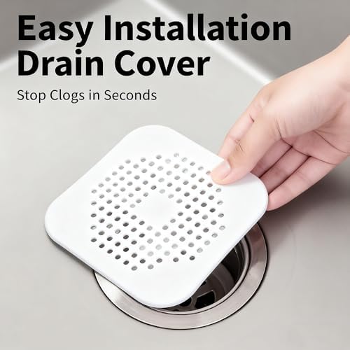 Silicone Bathroom Sink Drain Strainers | New 2025 Hair Catcher | Universal Fit for Kitchen & Bathroom | Durable Drain Pr