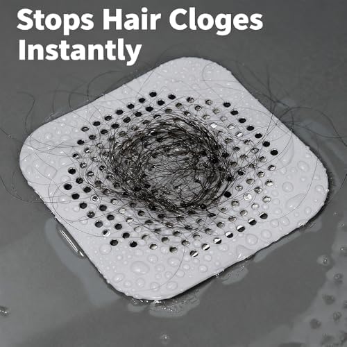 Silicone Bathroom Sink Drain Strainers | New 2025 Hair Catcher | Universal Fit for Kitchen & Bathroom | Durable Drain Pr